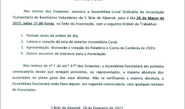 Convocatória Assembleia geral ordinária de 28 Março pelas 21H